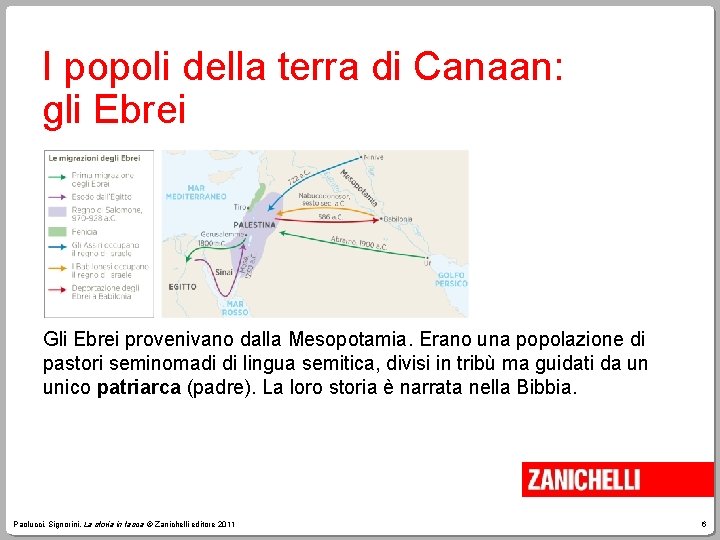 I popoli della terra di Canaan: gli Ebrei Gli Ebrei provenivano dalla Mesopotamia. Erano