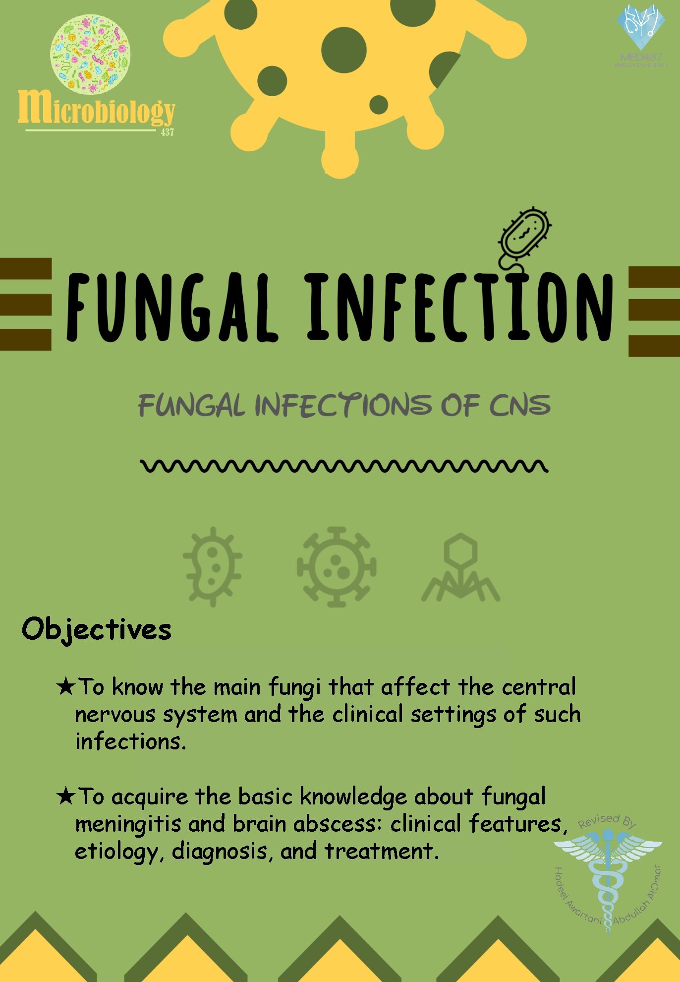 Objectives ★To know the main fungi that affect the central nervous system and the
