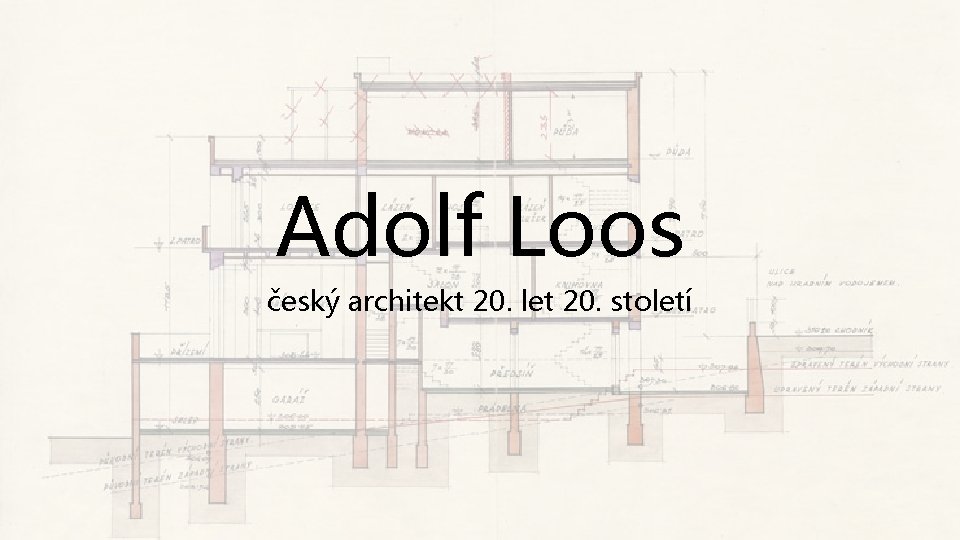 Adolf Loos český architekt 20. let 20. století 