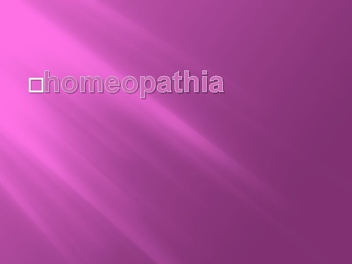 �homeopathia 