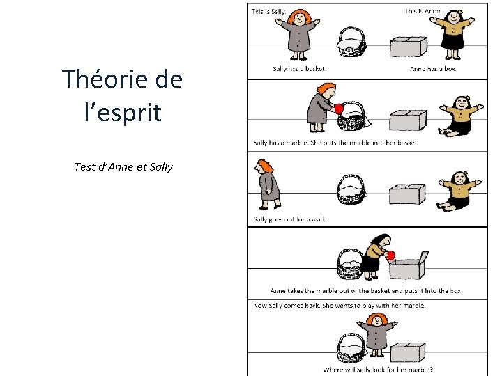 Théorie de l’esprit Test d’Anne et Sally 