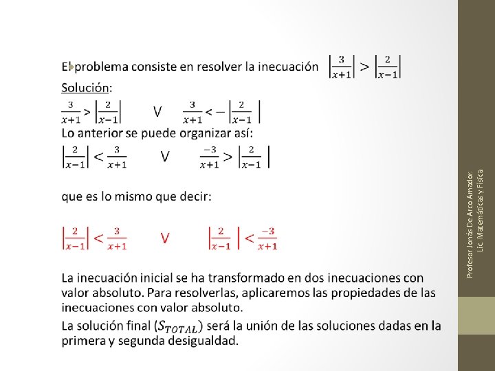 Profesor Jonás De Arco Amador. Lic. Matemáticas y Física. • Profesor Jonás De Arco Amador. Lic. Matemáticas y Física. •