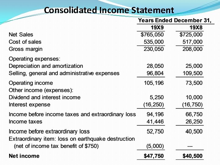 Consolidated Income Statement 