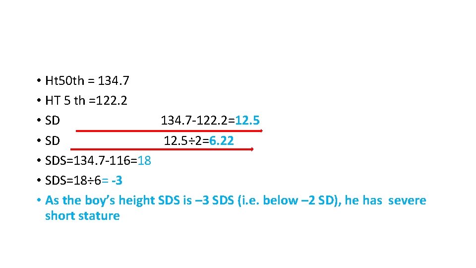  • Ht 50 th = 134. 7 • HT 5 th =122. 2