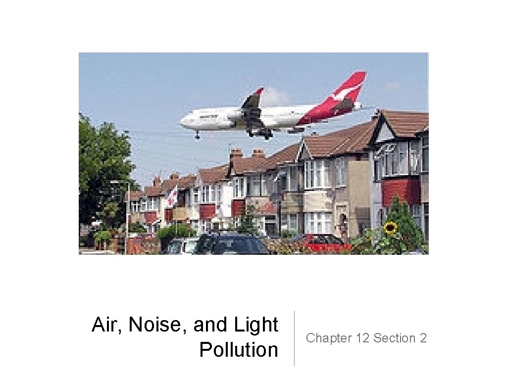 Air, Noise, and Light Pollution Chapter 12 Section 2 