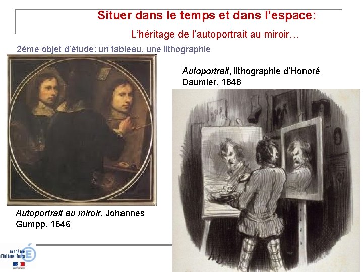 Situer dans le temps et dans l’espace: L’héritage de l’autoportrait au miroir… 2ème objet