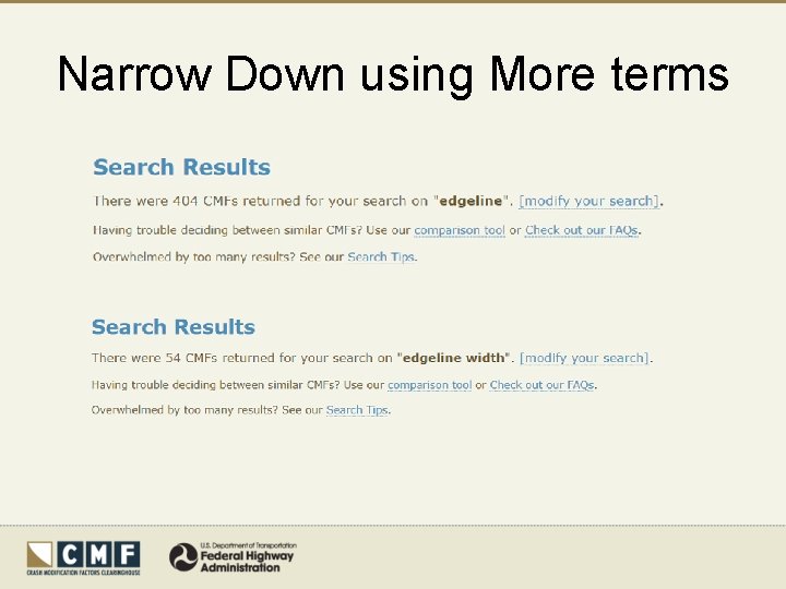 Narrow Down using More terms 