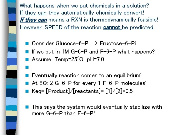 What happens when we put chemicals in a solution? If they can they automatically