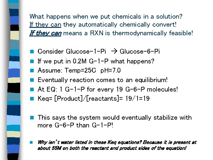 What happens when we put chemicals in a solution? If they can they automatically