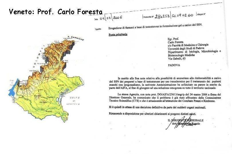 Veneto: Prof. Carlo Foresta 