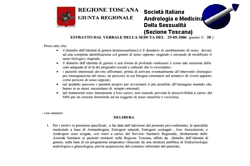 Società Italiana Andrologia e Medicina Della Sessualità (Sezione Toscana) 