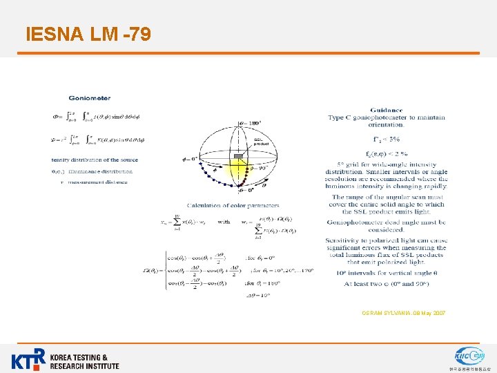 IESNA LM -79 OSRAM SYLVANIA. 08 May 2007 