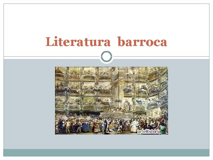 Literatura barroca 