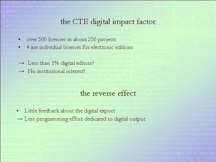 the CTE digital impact factor • over 500 licenses in about 250 projects •