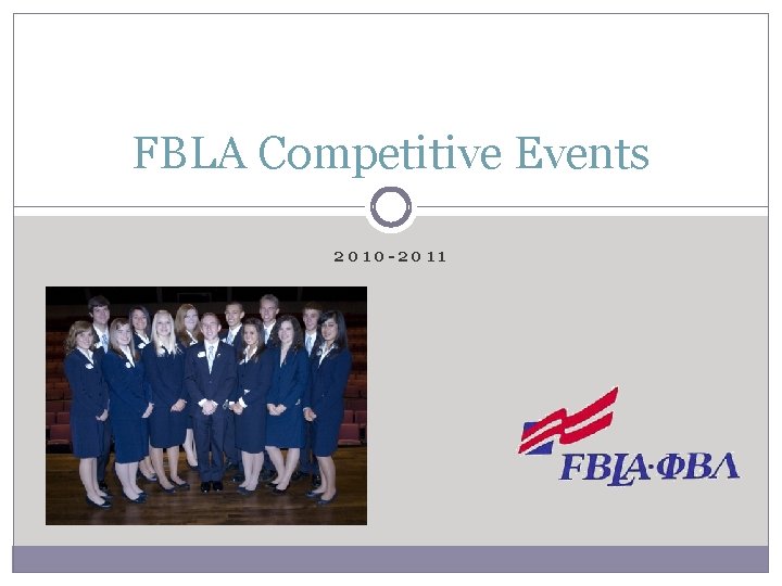 FBLA Competitive Events 2010 -2011 