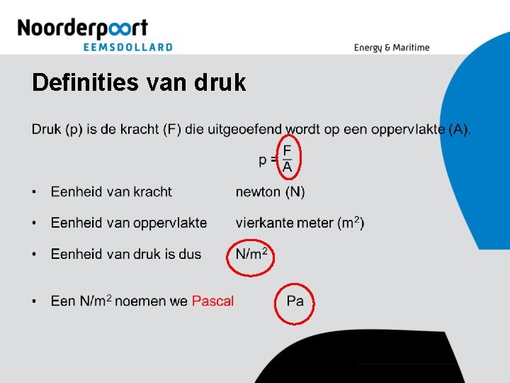 Definities van druk 