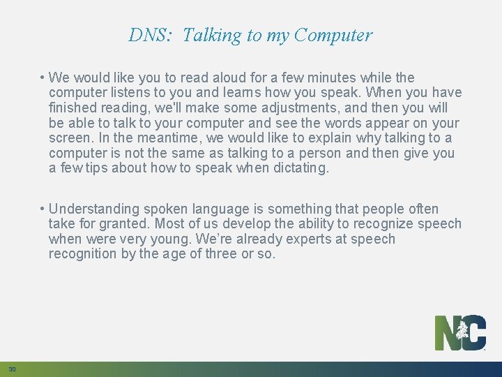 DNS: Talking to my Computer • We would like you to read aloud for