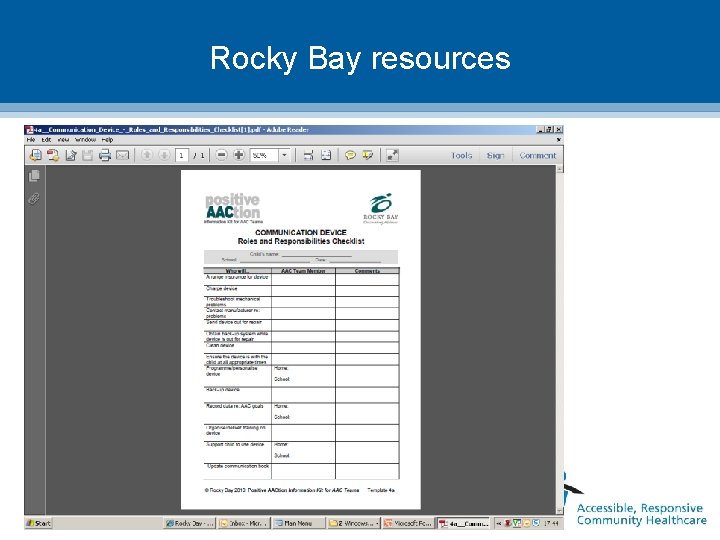 Rocky Bay resources 