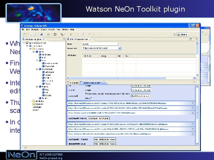 Watson Ne. On Toolkit plugin § While building an ontology with the Neon toolkit