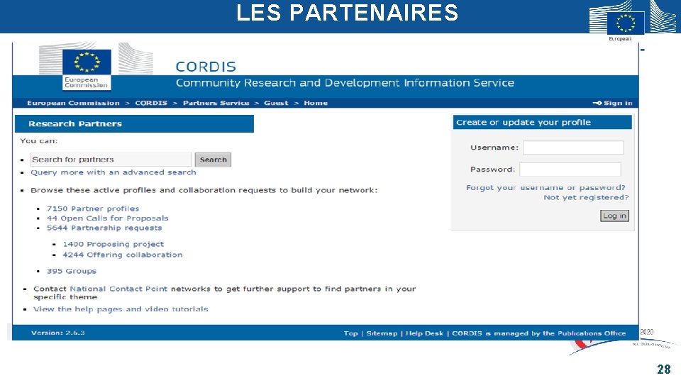 LES PARTENAIRES 28 LES PARTENAIRES 28