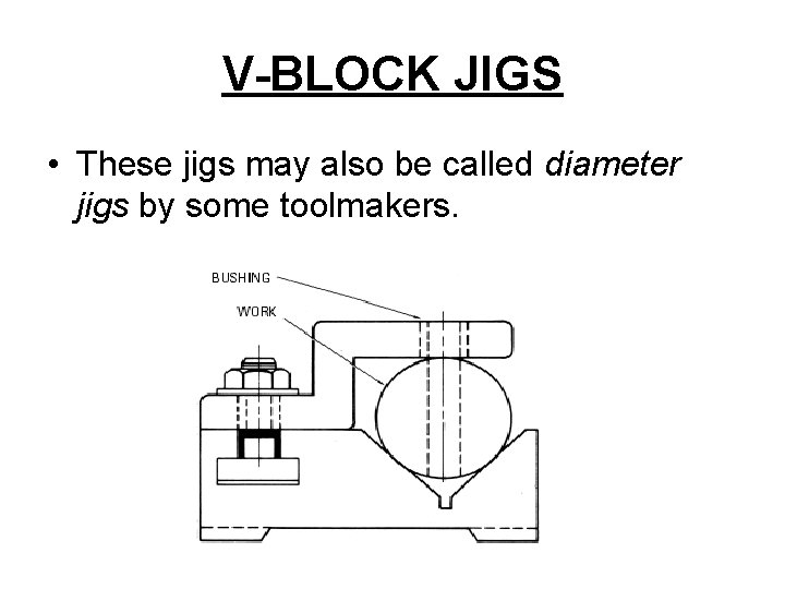 V-BLOCK JIGS • These jigs may also be called diameter jigs by some toolmakers.