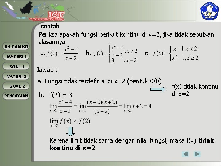 SK DAN KD MATERI 1 SOAL 1 MATERI 2 SOAL 2 PENGAYAAN contoh Periksa