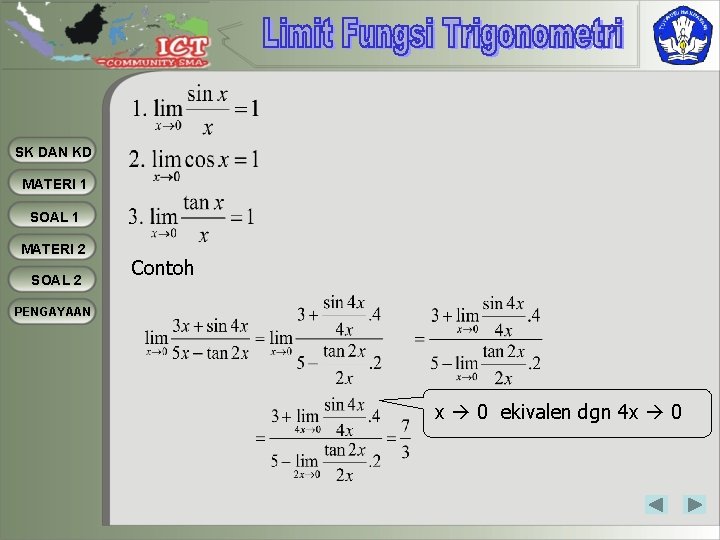 SK DAN KD MATERI 1 SOAL 1 MATERI 2 SOAL 2 Contoh PENGAYAAN x