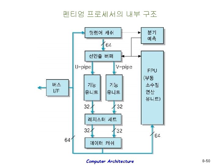 펜티엄 프로세서의 내부 구조 Computer Architecture 8 -50 