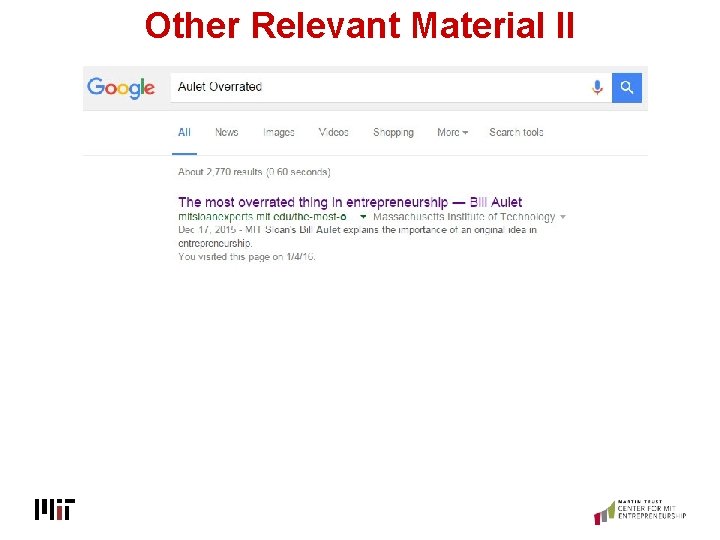 Other Relevant Material II 