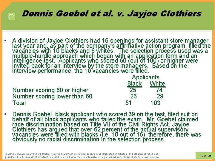 Dennis Goebel et al. v. Jayjoe Clothiers • A division of Jayjoe Clothiers had