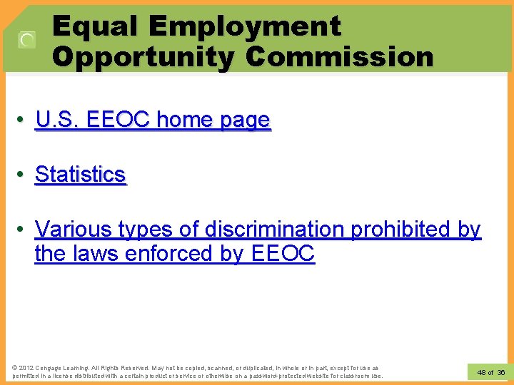 Equal Employment Opportunity Commission • U. S. EEOC home page • Statistics • Various