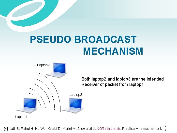 PSEUDO BROADCAST MECHANISM Laptop 2 Both laptop 2 and laptop 3 are the intended