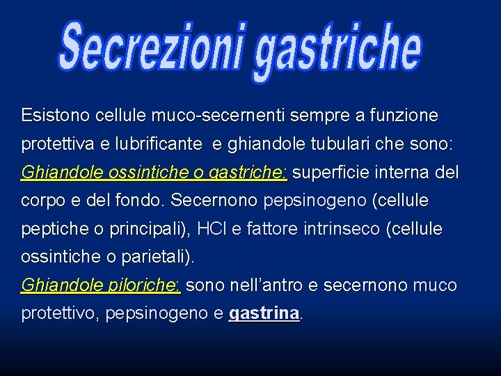 Esistono cellule muco-secernenti sempre a funzione protettiva e lubrificante e ghiandole tubulari che sono: Esistono cellule muco-secernenti sempre a funzione protettiva e lubrificante e ghiandole tubulari che sono: