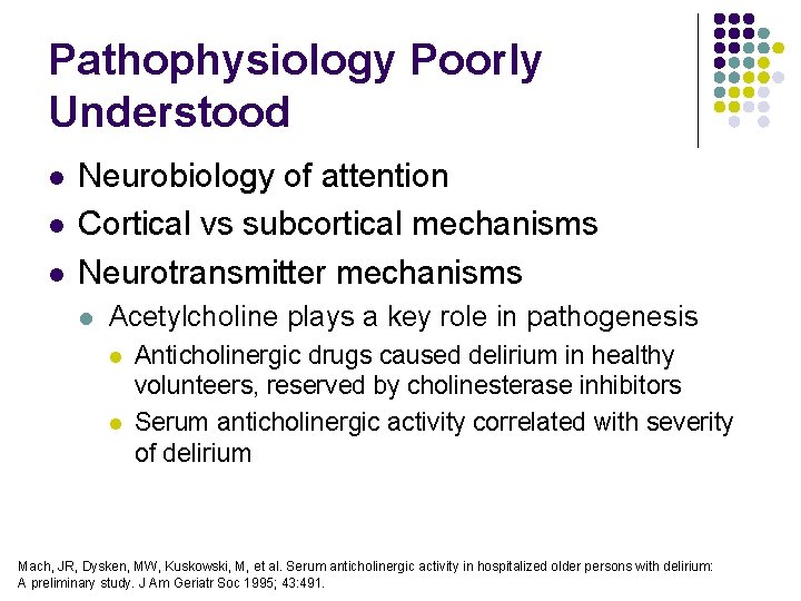 Pathophysiology Poorly Understood l l l Neurobiology of attention Cortical vs subcortical mechanisms Neurotransmitter Pathophysiology Poorly Understood l l l Neurobiology of attention Cortical vs subcortical mechanisms Neurotransmitter
