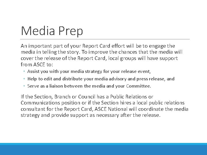 Media Prep An important part of your Report Card effort will be to engage Media Prep An important part of your Report Card effort will be to engage