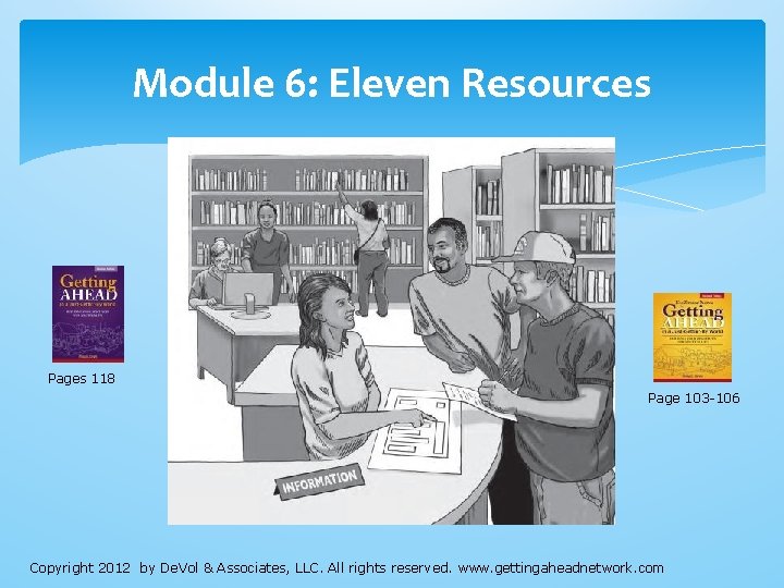 Module 6: Eleven Resources Pages 118 Page 103 -106 Copyright 2012 by De. Vol Module 6: Eleven Resources Pages 118 Page 103 -106 Copyright 2012 by De. Vol