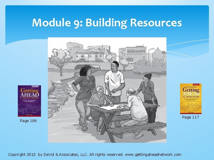 Module 9: Building Resources Page 186 Copyright 2012 by De. Vol & Associates, LLC. Module 9: Building Resources Page 186 Copyright 2012 by De. Vol & Associates, LLC.