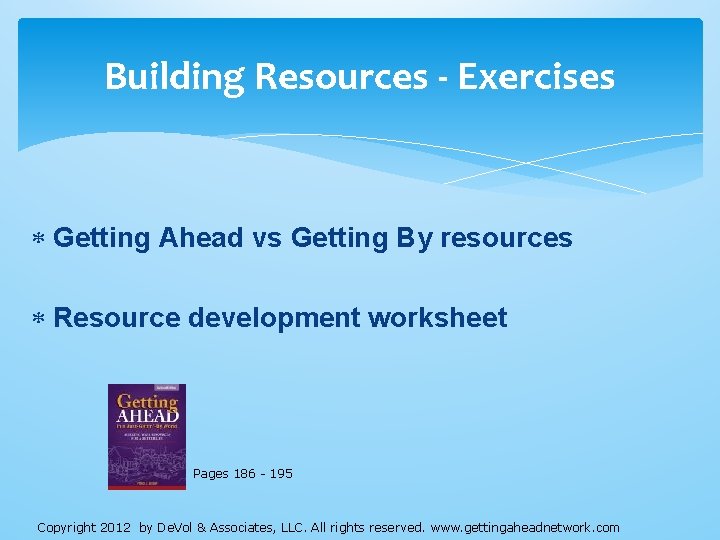 Building Resources - Exercises Getting Ahead vs Getting By resources Resource development worksheet Pages Building Resources - Exercises Getting Ahead vs Getting By resources Resource development worksheet Pages
