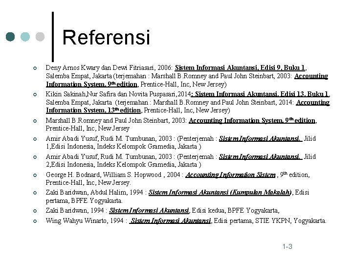 Referensi ¢ ¢ ¢ ¢ ¢ Deny Arnos Kwary dan Dewi Fitriasari, 2006: Sistem