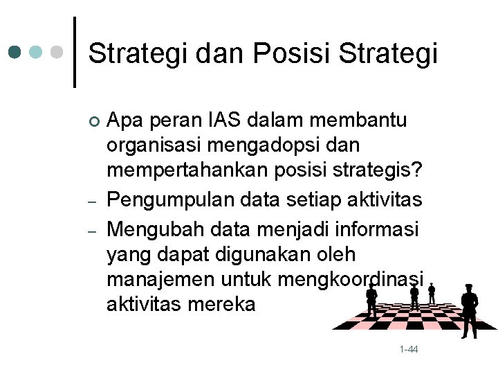 Strategi dan Posisi Strategi ¢ – – Apa peran IAS dalam membantu organisasi mengadopsi