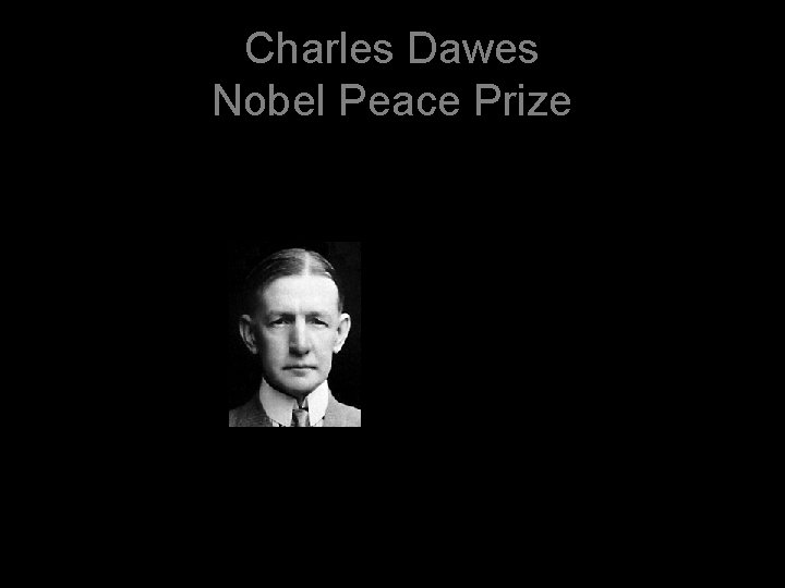 Charles Dawes Nobel Peace Prize 