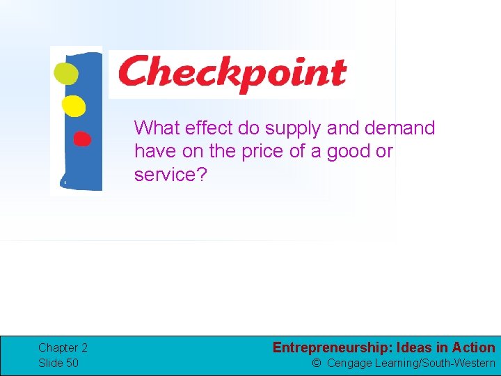 What effect do supply and demand have on the price of a good or