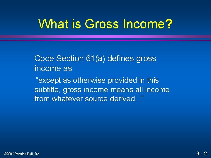 What is Gross Income? Code Section 61(a) defines gross income as “except as otherwise