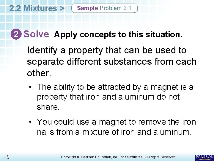 2. 2 Mixtures > Sample Problem 2. 1 2 Solve Apply concepts to this 2. 2 Mixtures > Sample Problem 2. 1 2 Solve Apply concepts to this