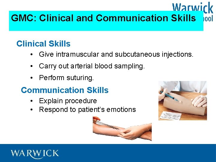 GMC: Clinical and Communication Skills Relationship with patient, History, Examination, Problem Solving and Management