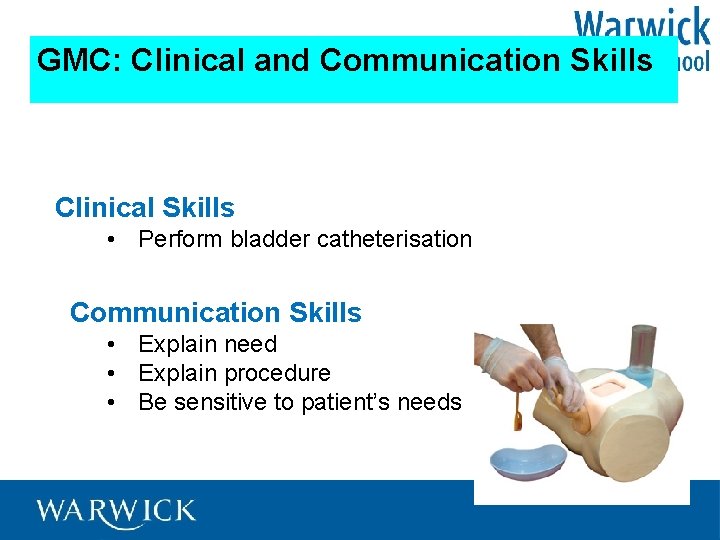 GMC: Clinical and Communication Skills Relationship with patient, History, Examination, Problem Solving and Management