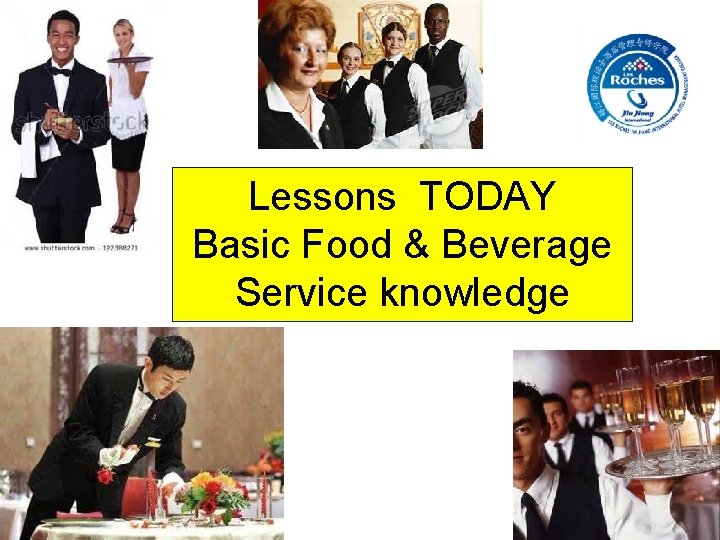 Lessons TODAY Basic Food & Beverage Service knowledge www. lrjj. cn 