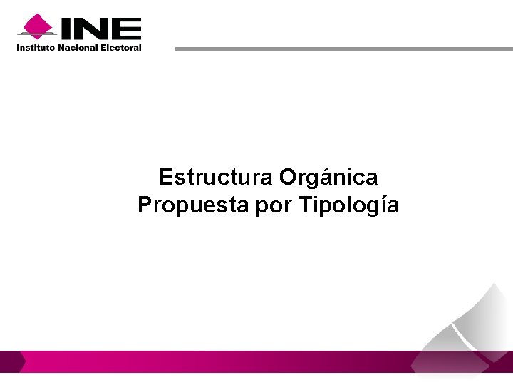 Estructura Orgánica Propuesta por Tipología Estructura Orgánica Propuesta por Tipología