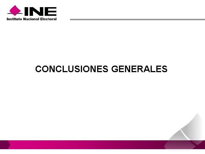 CONCLUSIONES GENERALES CONCLUSIONES GENERALES